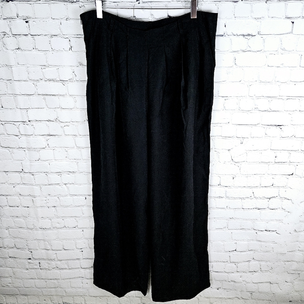 DAILY STORY | tencel pleated side zip wide leg high waist pants